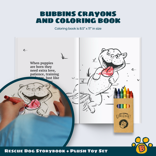 Bubbins Coloring Book and Crayons